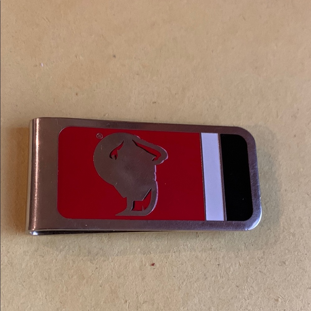 Senators Design Red and Silver Money Clip